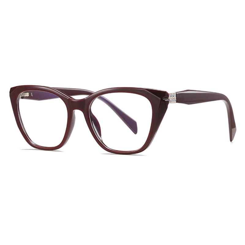 Vintage Cat-Eye Blue Light Blocking Glasses – Fashionable Optical Frames for Women